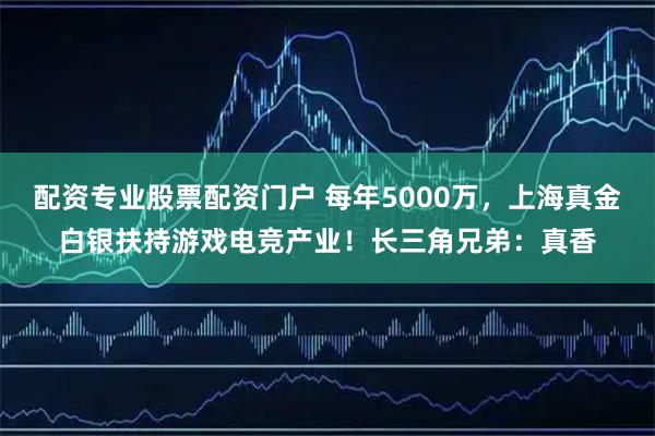 配资专业股票配资门户 每年5000万，上海真金白银扶持游戏电竞产业！长三角兄弟：真香